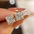 Louily Cushion Cut Sterling Silver Women's Stud Earrings - louilyjewelry