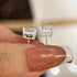 Louily Cushion Cut Sterling Silver Women's Stud Earrings - louilyjewelry
