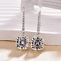 Louily Elegant Asscher Cut Women's Earrings In Sterling Silver - louilyjewelry
