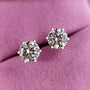 Louily Moissanite 2.0 Carat Round Cut Stud Earrings - louilyjewelry