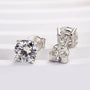 Louily Moissanite 4 Prong Round Cut Stud Earrings - louilyjewelry