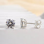 Louily Moissanite 4 Prong Round Cut Stud Earrings - louilyjewelry
