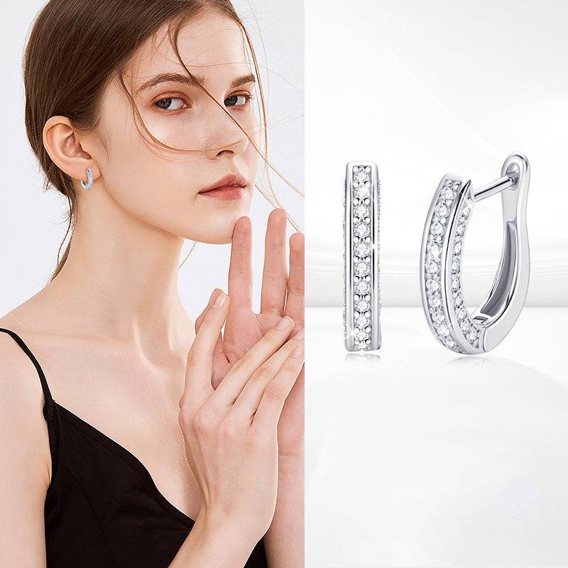 Louily Moissanite  Fashion Design Stud Earrings - louilyjewelry