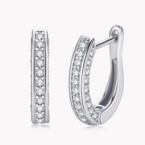 Louily Moissanite  Fashion Design Stud Earrings