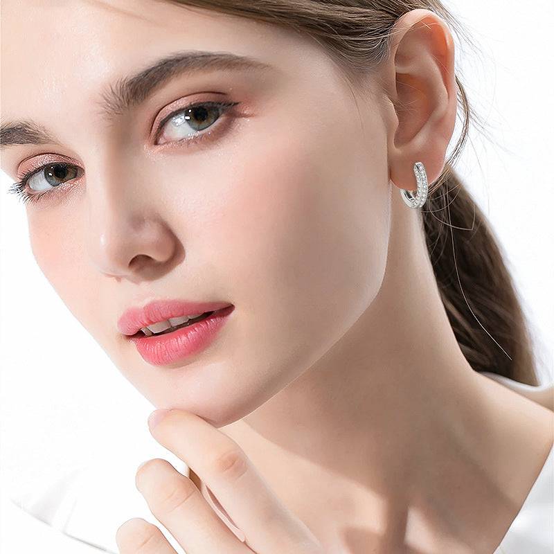 Louily Moissanite  Fashion Design Stud Earrings - louilyjewelry