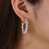 Louily Sparkle Oval Cut Women's Hoop Earrings In Sterling Silver - louilyjewelry