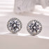 Louily Sterling Silver Classic Halo Round Cut Earring - louilyjewelry