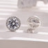 Louily Sterling Silver Classic Halo Round Cut Earring - louilyjewelry