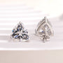 Louily Sterling Silver Elegant Trillion Cut Stud Earrings - louilyjewelry