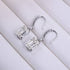 Louily Sterling Silver Luxury Emerald Cut Drop Earrings - louilyjewelry