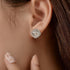 Louily Stunning Halo Cushion Cut Women's Earrings In Sterling Silver - louilyjewelry