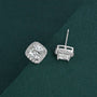 Louily Stunning Halo Cushion Cut Women's Earrings In Sterling Silver - louilyjewelry