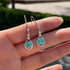 Louily Stunning Round Cut Paraiba Tourmaline Drop Earrings In Sterling Silver - louilyjewelry