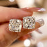 Louily Stunning Sterling Silver Cushion Cut Stud Earrings for Women - louilyjewelry
