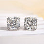 Louily Stunning Sterling Silver Cushion Cut Stud Earrings for Women - louilyjewelry