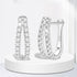 Louily Unique Moissanite U-shaped Round Cut Earrings In Sterling Silver - louilyjewelry