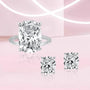 Louily Excellent Crushed Ice Cushion Cut 2PC Jewelry Set - louilyjewelry