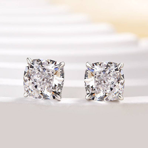 Louily Noble Crushed Ice Cushion Cut 2PC Jewelry Set