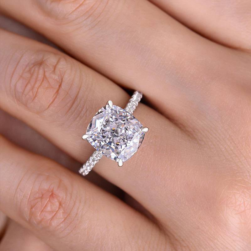 Louily Noble Crushed Ice Cushion Cut 2PC Jewelry Set - louilyjewelry