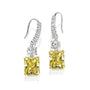Louily Elegant Radiant Cut Yellow Sapphire 2PC Jewelry Set In Sterling Silver - louilyjewelry