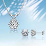 Louily Moissanite 6 Prong Round Cut 2PC Jewelry Set - louilyjewelry