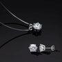 Louily Moissanite 6 Prong Round Cut 2PC Jewelry Set - louilyjewelry