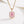 Louily Elegant Halo Cushion Cut Pink Stone Pendant Necklace