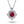 2.5 Carat Halo Ruby Oval Cut Pendant with Necklace In Sterling Silver