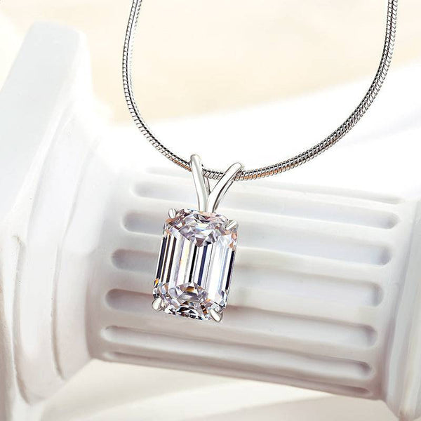 Louily Attractive Emerald Cut Necklace