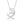 Louily Christmas Gift Reindeer & Moon Design Round Cut Necklace In Sterling Silver