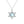 Louily Christmas Gift Snowflake Design Moonstone Necklace In Sterling Silver