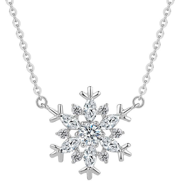Louily Elegant Christmas Snow Necklace