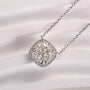 Louily Elegant Halo Cushion Cut Pendant Necklace - louilyjewelry