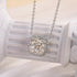 Louily Elegant Halo Cushion Cut Pendant Necklace - louilyjewelry