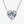 Louily Elegant Halo Heart Cut Necklace For Women In Sterling Silver