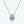 Louily Elegant Halo Pear Cut Necklace For Women In Sterling Silver