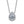 Louily Elegant Halo Pear Cut Necklace For Women In Sterling Silver