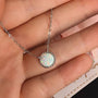 Louily Elegant Halo Round Cut Opal Stone Women's Pendant Necklace In Sterling Silver - louilyjewelry