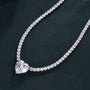 Louily Elegant Heart Cut Simulated Diamond Pendant with Necklace In Sterling Silver - louilyjewelry