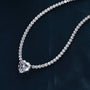 Louily Elegant Heart Cut Simulated Diamond Pendant with Necklace In Sterling Silver - louilyjewelry
