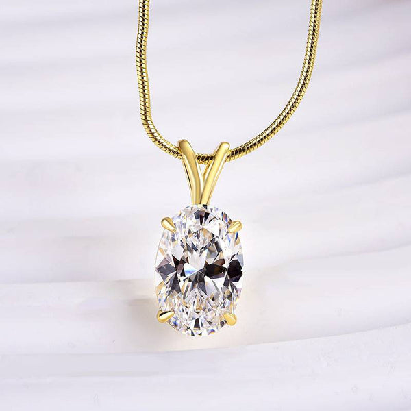 Louily Exclusive Oval Cut Pendant Necklace
