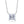 Load image into Gallery viewer, Louily Exclusive Princess Cut Pendant Necklace In Sterling Silver
