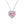 Louily Halo Heart Cut Pink Sapphire Necklace In Sterling Silver