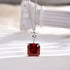 Louily Honorable Radiant Cut Ruby Stone Necklace In Sterling Silver - louilyjewelry