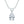 Louily Moissanite Classic Pear Cut Pendant Necklace