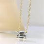 Louily Simple Emerald Cut Pendant Necklace In Sterling Silver - louilyjewelry
