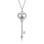 Louily Sterling Silver Love key Pendant Necklace - louilyjewelry