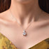 Louily Stunning Asscher Cut White Sapphire Necklace In Sterling Silver - louilyjewelry