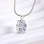 Louily Timeless Crushed Ice Cushion Cut Pendant Necklace - louilyjewelry