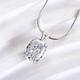Louily Timeless Crushed Ice Cushion Cut Pendant Necklace - louilyjewelry